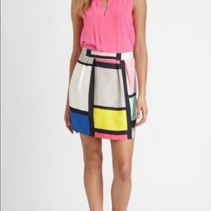 Kate Spade Color Block Mini Skirt